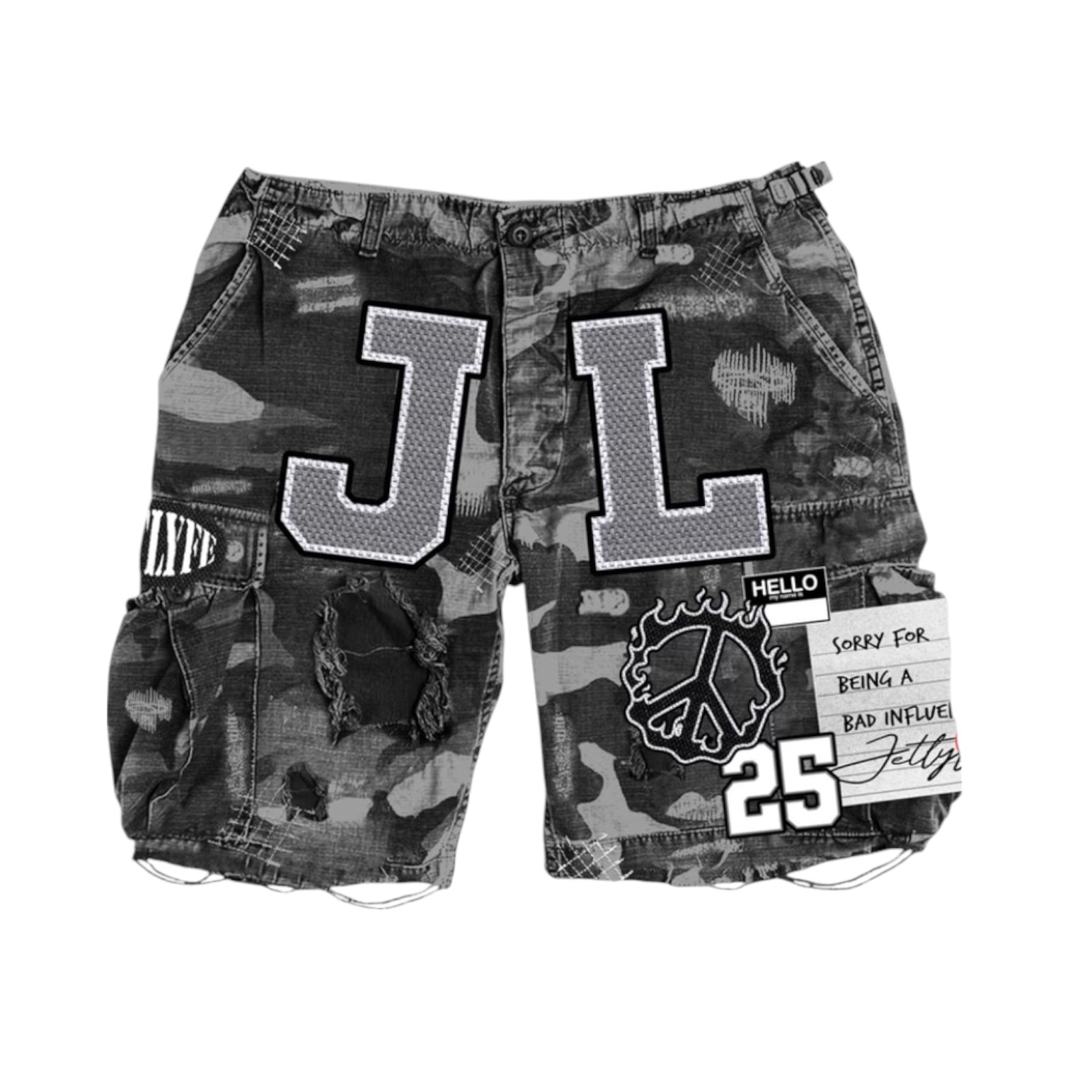 JETLYFE: Camo Cargo Short JL001